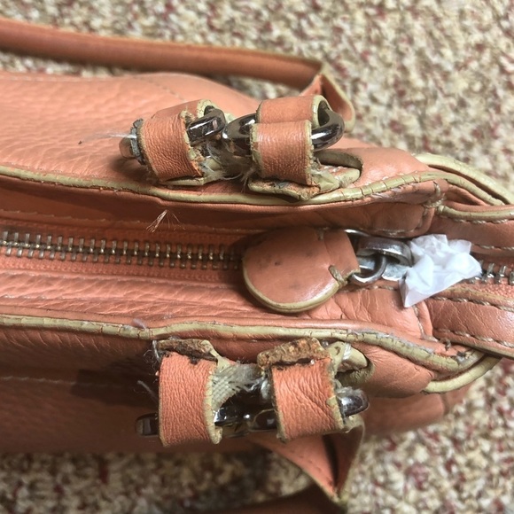 Vintage Salmon Cole Haan Shoulder Purse - Picture 8 of 9